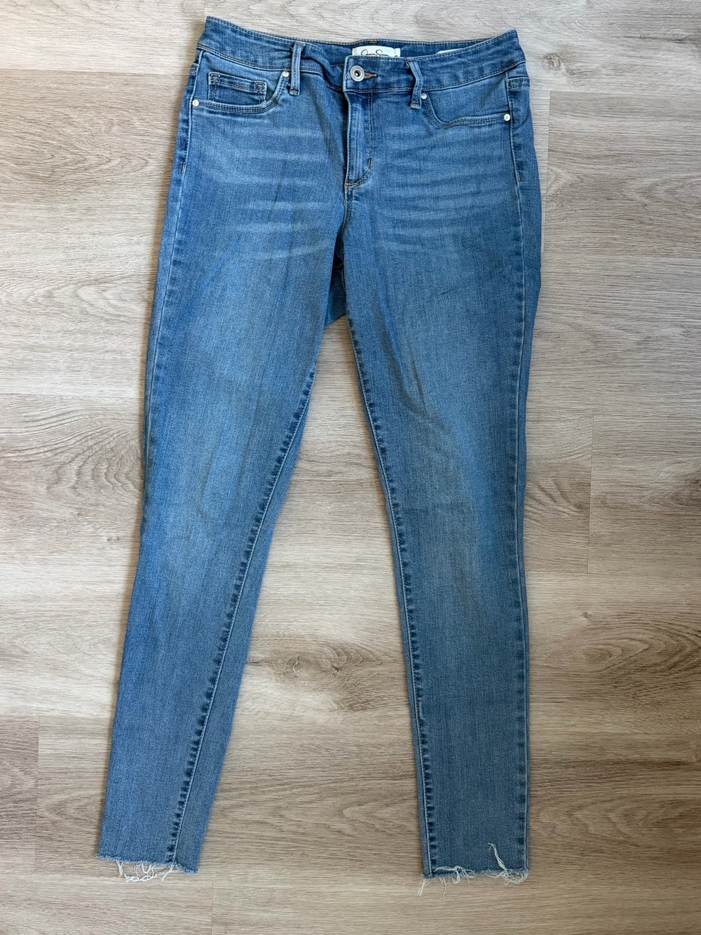 Jessica Simpson Light Blue Skinny Jeans with Raw Hem